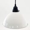 Large White Enamel Farmhouse Pendant Light - Image 8