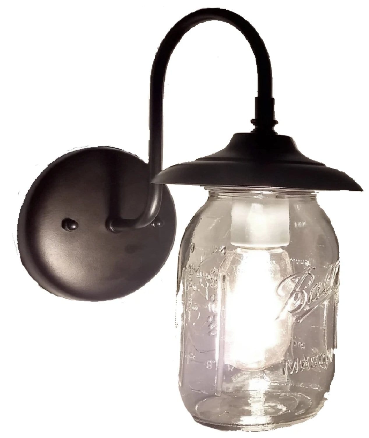 Mason Jar Outdoor Exterior Porch Wall SCONCE Light - Image 3