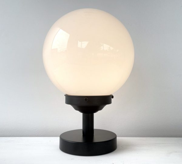 Milk Glass Globe Table Lamp Fixture - Image 2