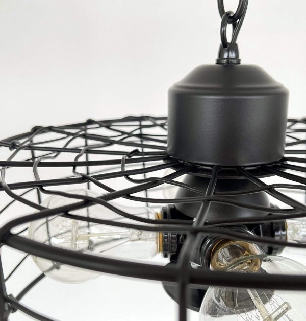 Modern Farmhouse Black Cage Light - Image 3