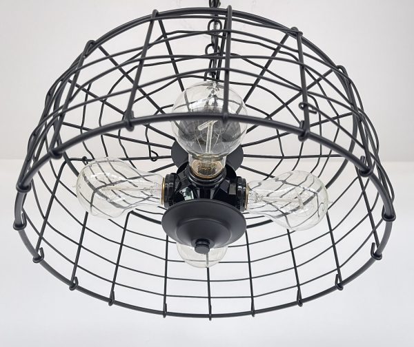 Modern Farmhouse Black Cage Light - Image 4