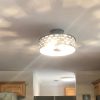 Rustic Galvanized Ceiling Light Farmhouse Fixture Chippy White - Image 7