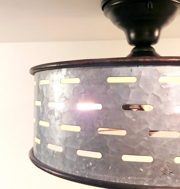 Solid Washed Galvanized Ceiling Light - Image 5