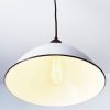 Large White Enamel Farmhouse Pendant Light - Image 4