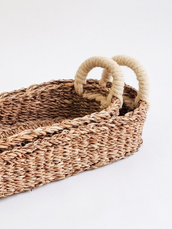 Savar Bread Basket with White Handle - Image 6