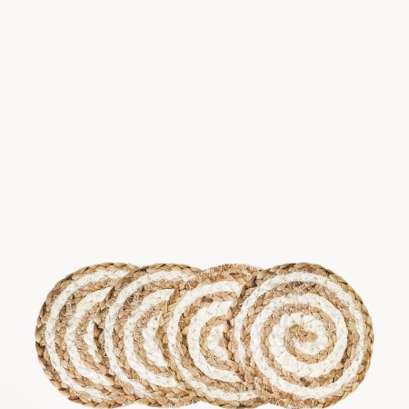 Kata Spiral Drink Coaster - Natural (Set of 4)