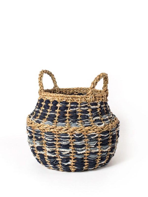 Daya Denim Foldable Basket - Image 4
