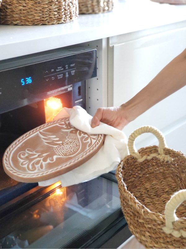 Bread Warmer & Basket Gift Set with Tea Towel - Bird Oval - Image 3