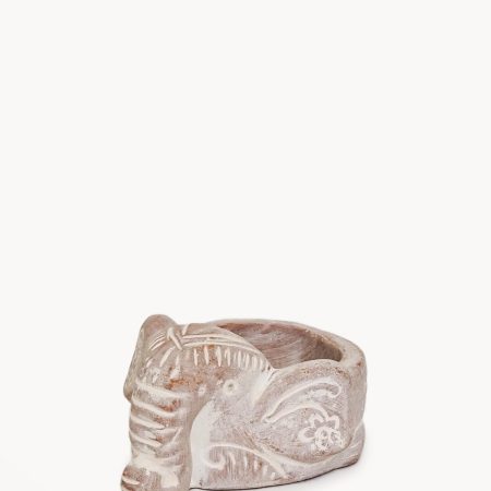 Terracotta Tea Light Candle Holder - Elephant