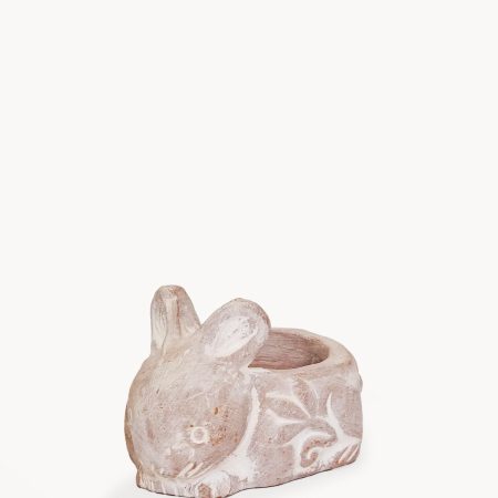 Terracotta Tea Light Candle Holder - Rabbit