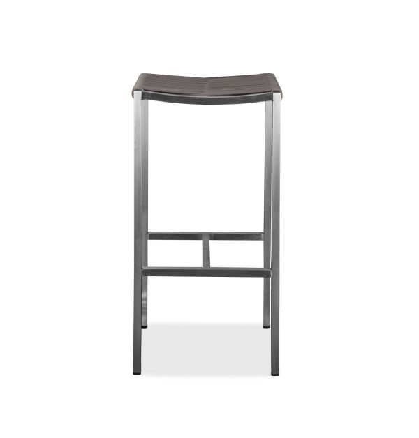 Set of 4 Stainless Steel Square Bar Stool - Image 2