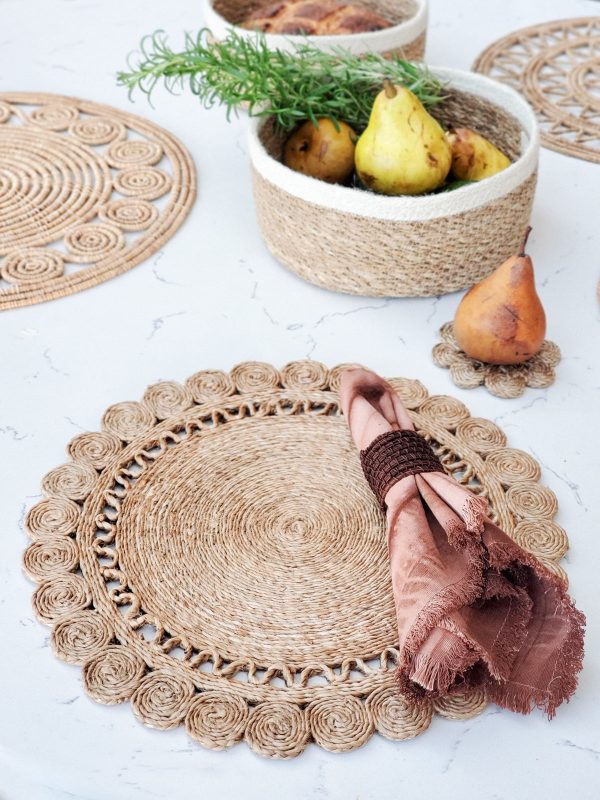Jute Flower Placemat (Set of 2) - Image 2
