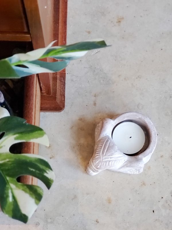 Terracotta Tea Light Candle Holder - Elephant - Image 3