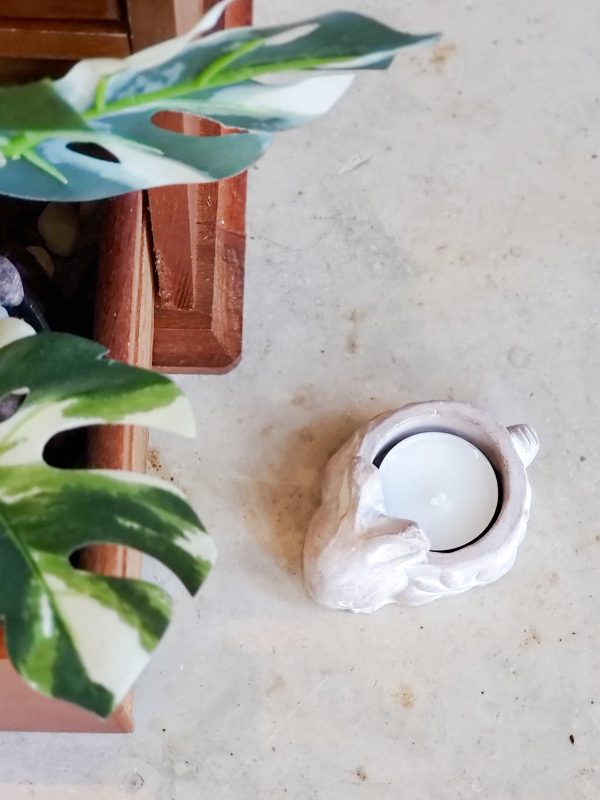 Terracotta Tea Light Candle Holder - Rabbit - Image 3