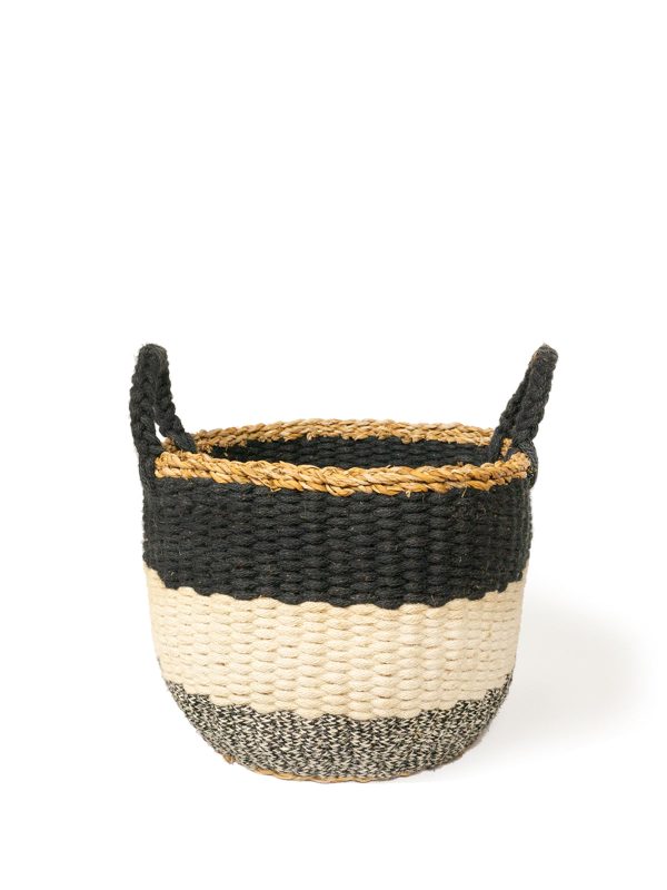 Ula Stripe Basket - Black - Image 7