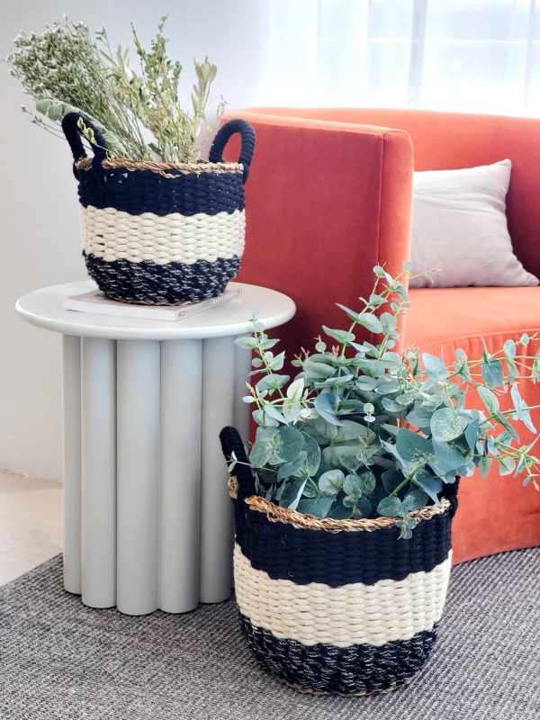 Ula Stripe Basket - Black - Image 5