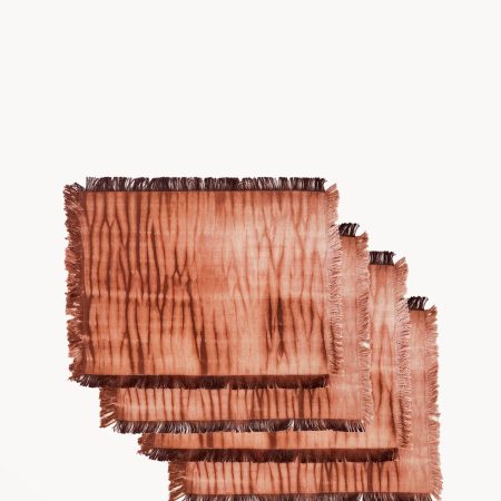 Tie Dye Cotton Placemat - Brown (Set of 4)