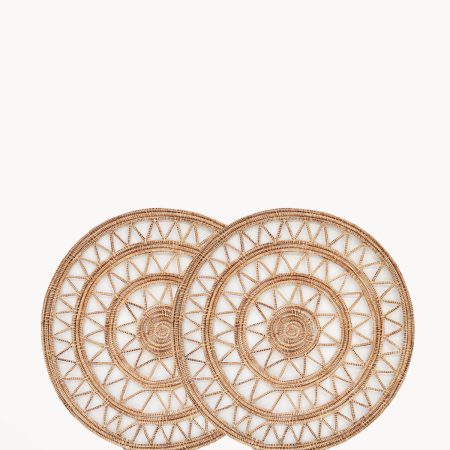 Roda Woven Palm Fiber Placemat - Natural (Set of 2)