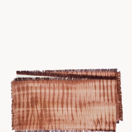 Tie Dye Cotton Table Runner - Brown