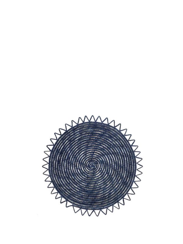 Surya Woven Palm Fiber Placemat - Indigo Blue (Set of 2) - Image 4