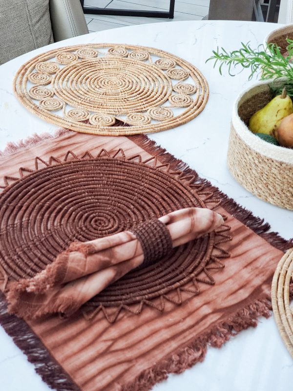 Tie Dye Cotton Napkin - Brown (Set of 4) - Image 2