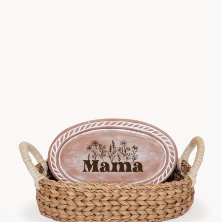 Bread Warmer & Basket - Mom Oval