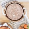 Bread Warmer & Basket Gift Set with Tea Towel - Garden Round - Image 5