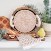 Bread Warmer & Basket Gift Set with Tea Towel - Garden Round - Image 3
