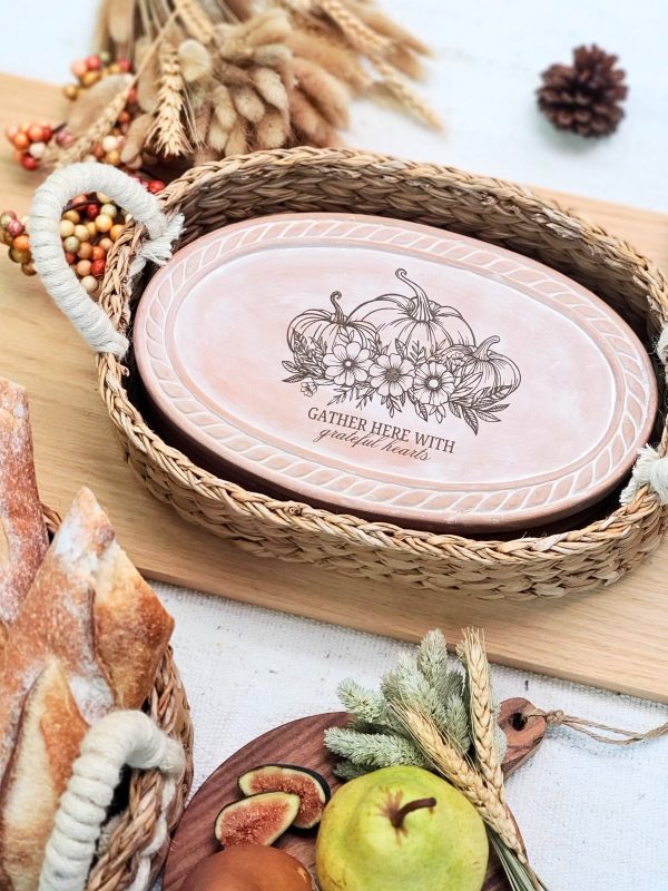 Bread Warmer & Basket - Pumpkin Oval - Image 3