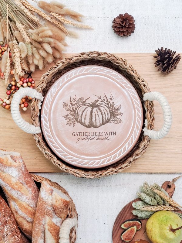 Bread Warmer & Basket - Pumpkin Round - Image 2