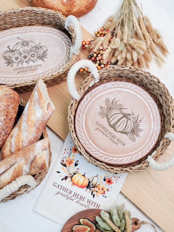 Bread Warmer & Basket - Pumpkin Round - Image 3