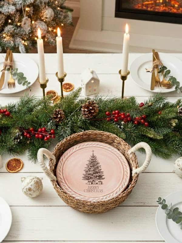 Bread Warmer & Basket - Christmas Tree Round - Image 2