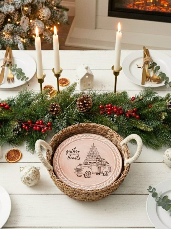 Bread Warmer & Basket - Christmas Truck Round - Image 2